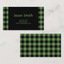 Buscar leñador tarjetas de visita Negro