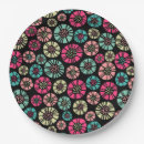 Buscar flores abstractas papel platos Floral