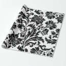 Buscar damasco blanco papel de regalo Negro