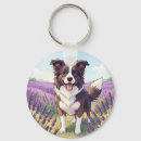 Buscar border collie llaveros Perro blanco y negro