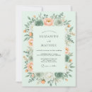 Buscar verde menta invitaciones Floral