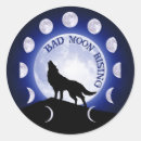 Buscar lobo y luna pegatinas Werewolf