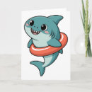 Buscar tiburón lindo tarjetas Niños