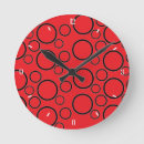 Buscar diseño abstracto moderno relojes de pared Rojo