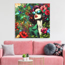 Buscar mujer hermosa lienzos Flores