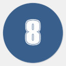 Buscar número 8 pegatinas Azul