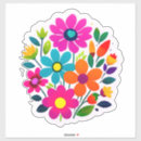 Buscar flores coloridas pegatinas Para ella