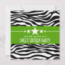Buscar zebra print invitaciones Dulce dieciséis