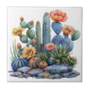 Buscar cactus amarillos azulejos Acuarela