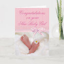 Buscar pies del tarjetas enhorabuena de bebe Rosa
