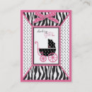 Buscar estampado zebra tarjetas de visita Rosa