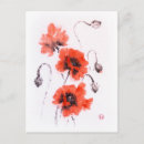 Buscar flores pintadas a mano postales Elegante