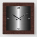 Buscar metálico relojes de pared Acero inoxidable