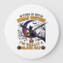 Buscar gato halloween de relojes de pared Truco o trato