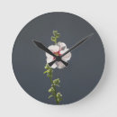Buscar gris oscuro relojes de pared Flor