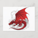 Buscar dragón rojo postales General y unisex