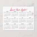 Buscar año calendario de invitaciones Rojo