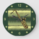Buscar saxofón relojes de pared Partitura