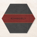 Buscar cuero posavasos Negro