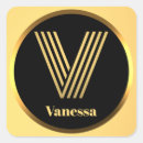 Buscar v inicial pegatinas Negro