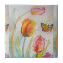 Buscar tulipanes rosados azulejos Para ella