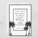 Buscar silueta de la palmera invitaciones Elegante