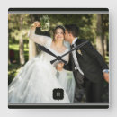Buscar boda relojes de pared Negro