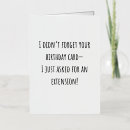 Buscar tardío tarjetas de cumpleaños Humorístico