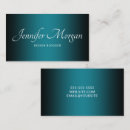 Buscar turquesa y negro tarjetas de visita Para ella