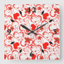 Buscar corazones y flores relojes de pared Para todos