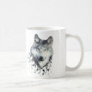 Buscar lobo geométrico tazas Naturaleza