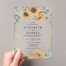 Buscar girasol boda invitaciones De color agua