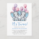 Buscar gemelos invitaciones Azul