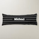 Buscar rayas gris oscuro cojines Para él