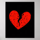 Buscar corazón roto posters Día de san valentín