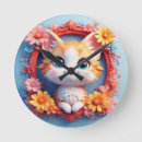 Buscar ojos gato de relojes de pared Adorable