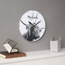 Buscar escocia relojes de pared Negro