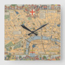 Buscar vintage mapas relojes de pared Londres