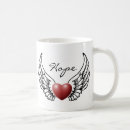 Buscar corazón con alas tazas Café