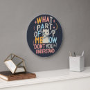 Buscar humor del gato relojes de pared Divertido