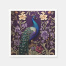 Buscar pavo real elegante servilletas Pájaro