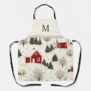 Buscar invierno delantales Monograma