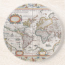 Buscar mapa del mundo vintage posavasos Geografía