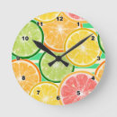 Buscar fruta cítrica relojes de pared Frutas