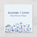 Buscar flores delicadas tarjetas de visita Azul