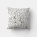 Buscar pájaro blanco y negro cojines Floral