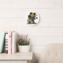 Buscar hippie relojes de pared Verde