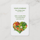 Buscar frutas tarjetas de visita Vegetariano
