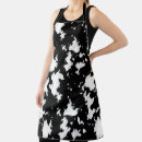 Buscar vaca blanco y negro delantales Para ella