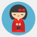 Buscar muñeca del kokeshi pegatinas Kawaii